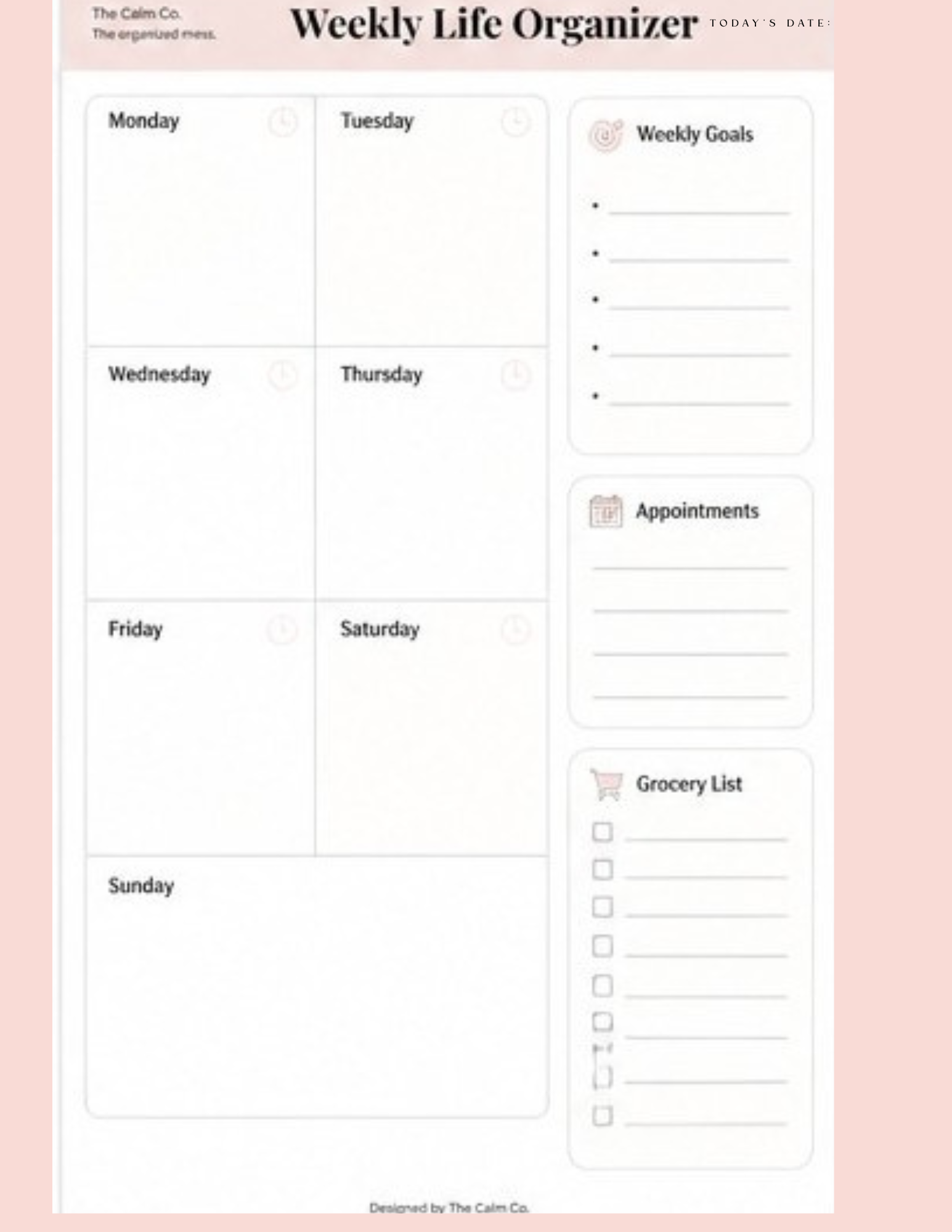 Monthly planner